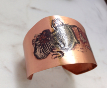Sterling and Copper Art Cuff